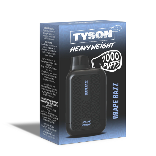 elf bar vape uk Mike Tyson 2.0 Heavyweight 7000 Grape Razz Vape main image 1