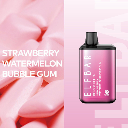Elf Bar BC5000 Ultra Strawberry Watermelon Bubble Gum