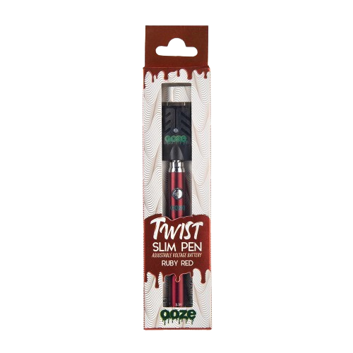 Ooze Slim Pen Twist Battery 320 mAh + Smart USB - RED - Ock Online