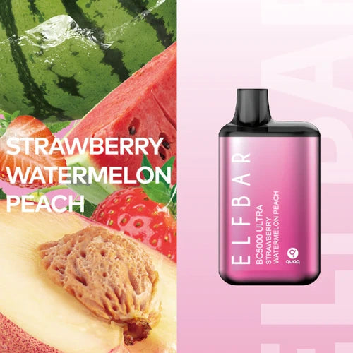 Elf Bar BC5000 Ultra Strawberry Watermelon Peach
